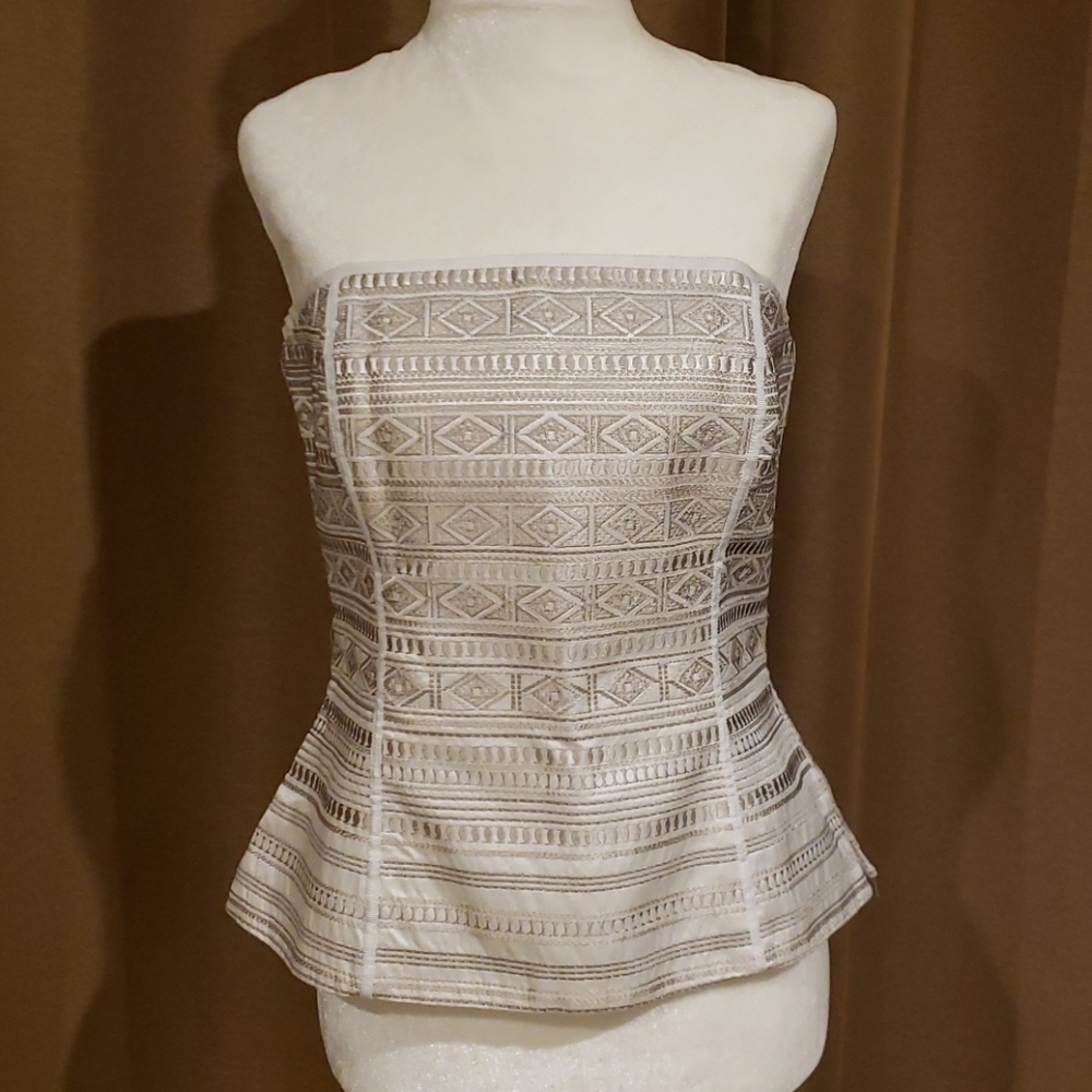 White House Black Market embroidered corset size 6